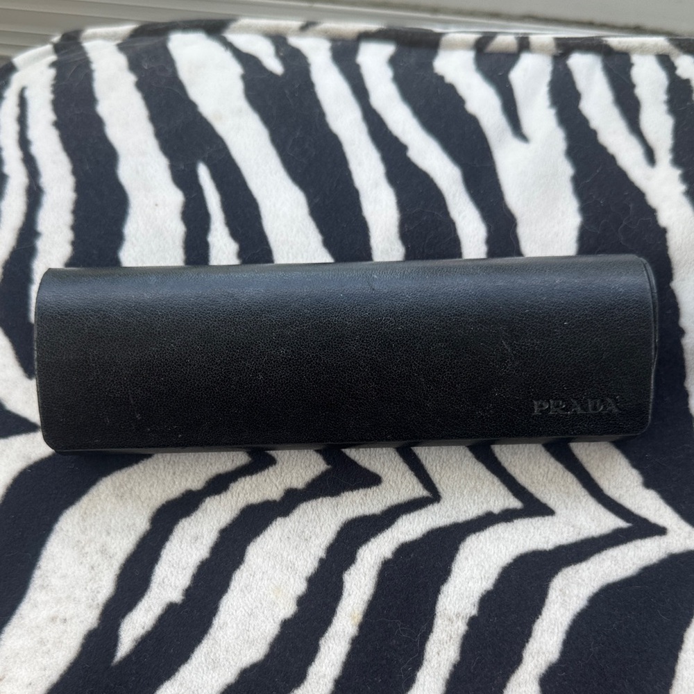 Prada Magnetic Closure Eyeglass Case Black